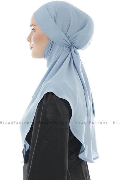 Ebrar - Hijab Al Amira Crepe Chiffon Azul Claro