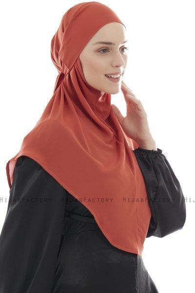 Ebrar - Hijab Al Amira Crepe Chiffon Ladrillo