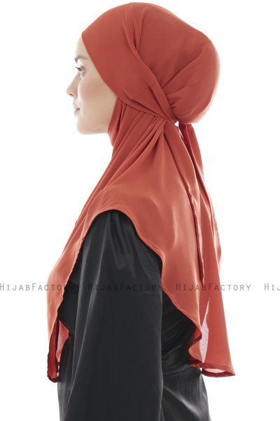 Ebrar - Hijab Al Amira Crepe Chiffon Ladrillo