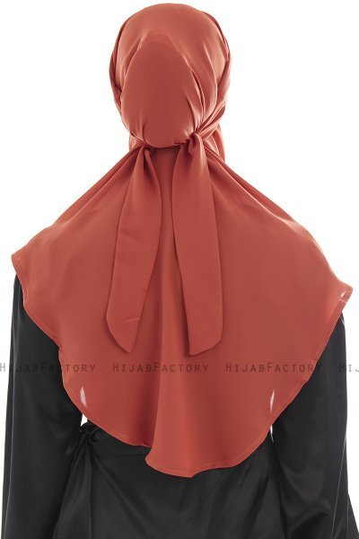 Ebrar - Hijab Al Amira Crepe Chiffon Ladrillo