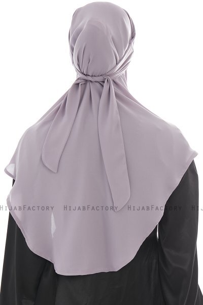 Ebrar - Hijab Al Amira Crepe Chiffon Piedra Gris