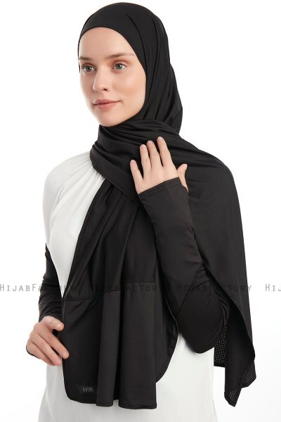 Azize - Pro Scarf Sport Hijab Set Negro