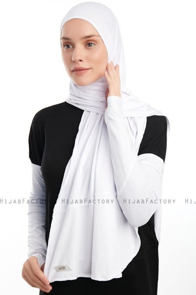 Azize - Pro Scarf Sport Hijab Set Blanco