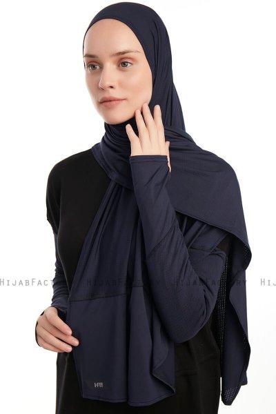 Azize - Pro Scarf Sport Hijab Set Azul Marino