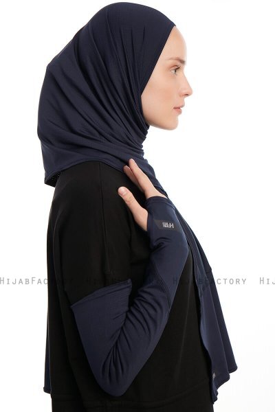 Azize - Pro Scarf Sport Hijab Set Azul Marino