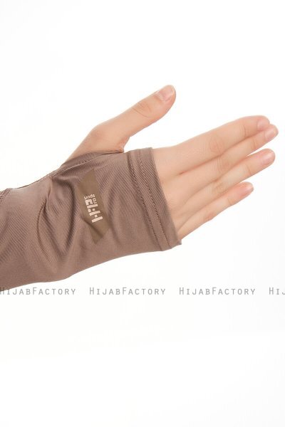 Azize - Pro Scarf Sport Hijab Set Taupe Oscuro