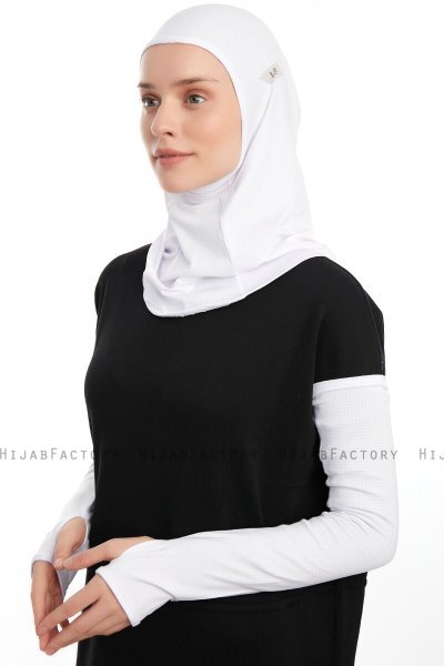 Bayda- Pro Sport Hijab Set Blanco