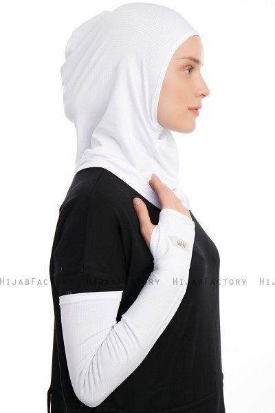Bayda- Pro Sport Hijab Set Blanco