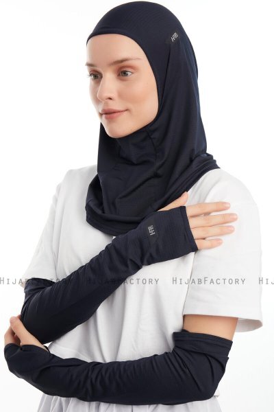 Bayda - Pro Sport Hijab Set Azul Marino