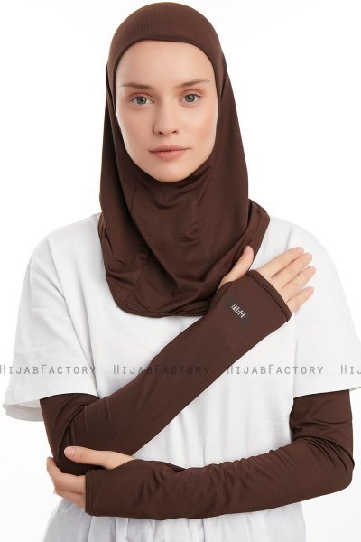Bayda - Pro Sport Hijab Set Marrón