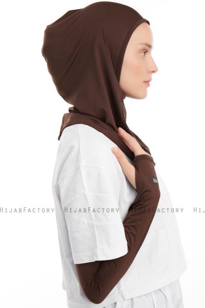 Bayda - Pro Sport Hijab Set Marrón