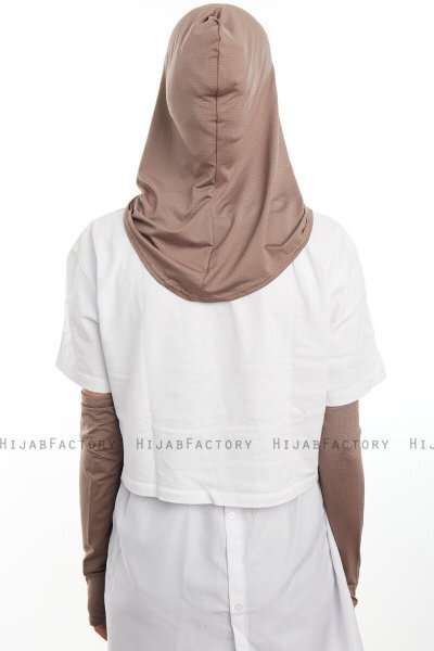 Bayda - Pro Sport Hijab Set Taupe Oscuro