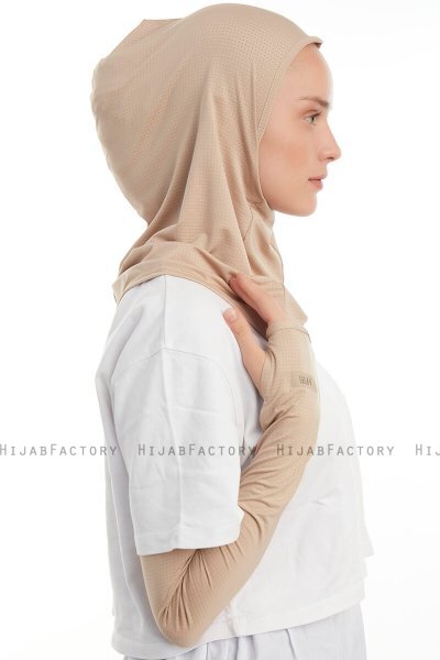 Bayda - Pro Sport Hijab Set Taupe Claro