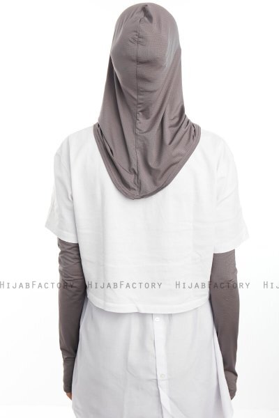 Bayda - Pro Sport Hijab Set Gris Oscuro