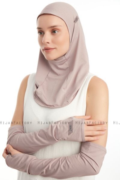 Bayda - Pro Sport Hijab Set Piedra Gris