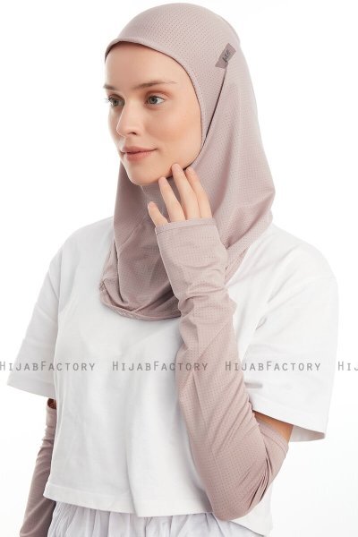 Bayda - Pro Sport Hijab Set Piedra Gris