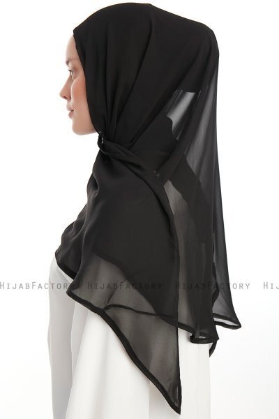 Eylem - Hijab Chiffon One Piece Negro