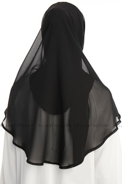 Eylem - Hijab Chiffon One Piece Negro