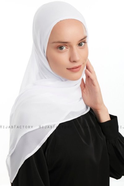 Eylem - Hijab Chiffon One Piece Blanco