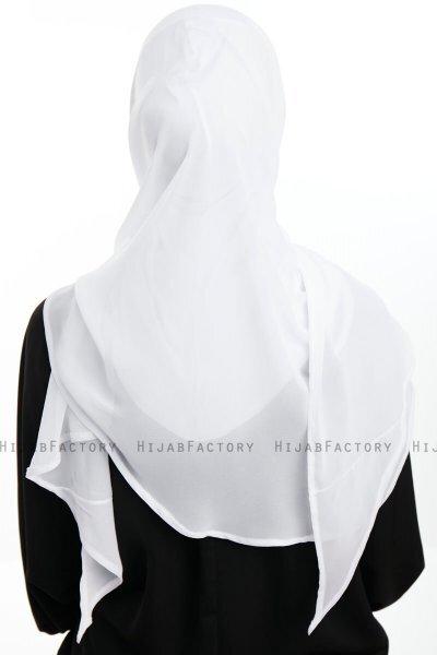Eylem - Hijab Chiffon One Piece Blanco