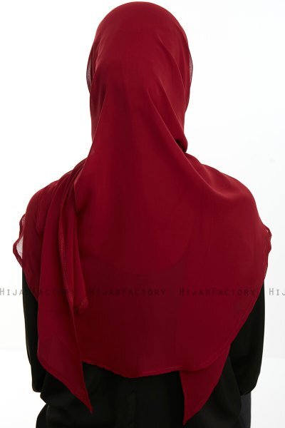 Eylem - Hijab Chiffon One Piece Burdeos