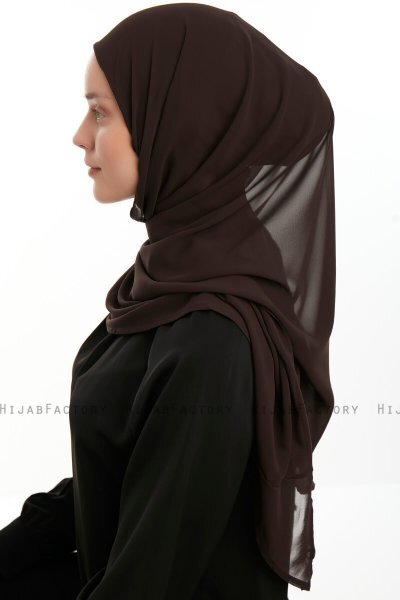 Eylem - Hijab Chiffon One Piece Marrón