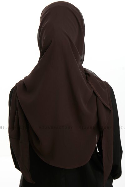 Eylem - Hijab Chiffon One Piece Marrón