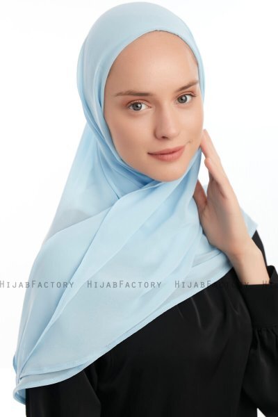 Eylem - Hijab Chiffon One Piece Azul Claro
