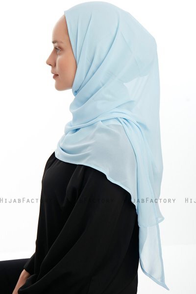 Eylem - Hijab Chiffon One Piece Azul Claro