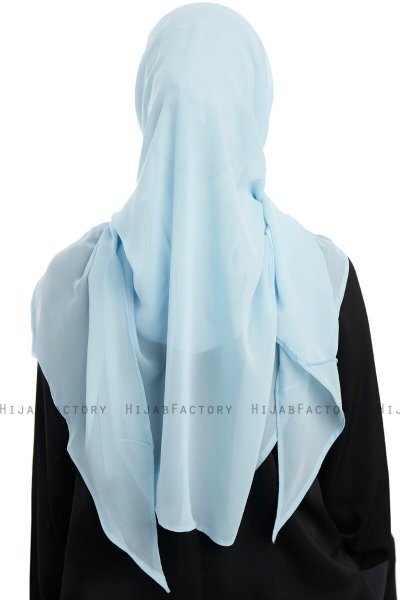 Eylem - Hijab Chiffon One Piece Azul Claro