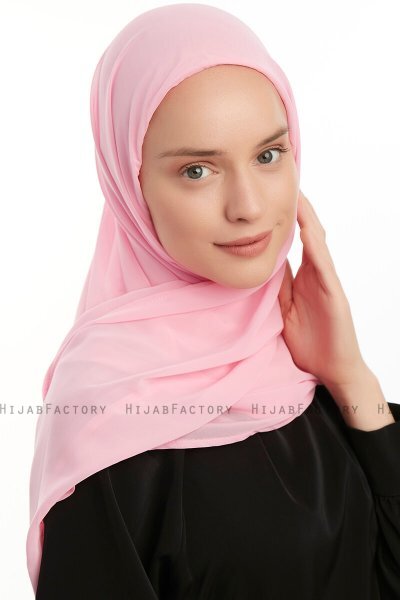 Eylem - Hijab Chiffon One Piece Rosado