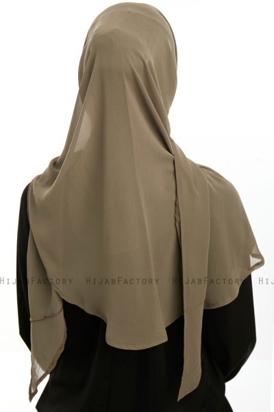 Eylem - Hijab Chiffon One Piece Verde Oliva