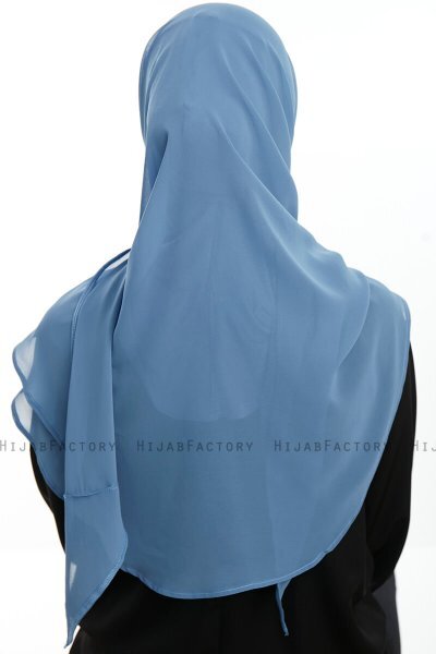 Eylem - Hijab Chiffon One Piece Indigo