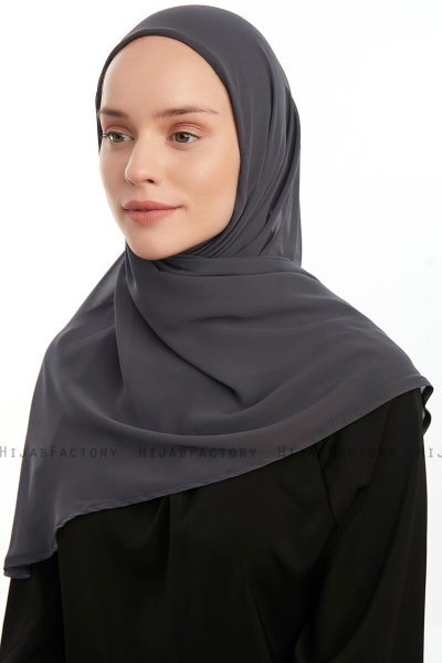 Eylem - Hijab Chiffon One Piece Antracita