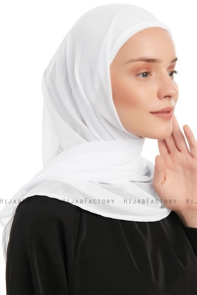 Sahar - Hijab Chiffon One Piece Blanco