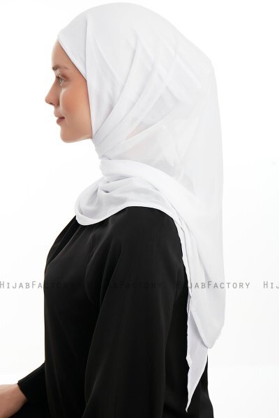 Sahar - Hijab Chiffon One Piece Blanco
