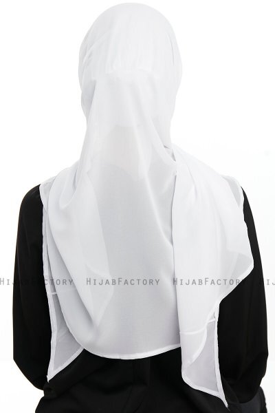 Sahar - Hijab Chiffon One Piece Blanco