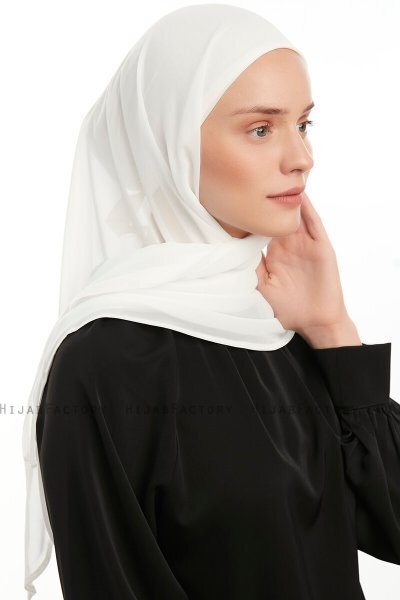 Sahar - Hijab Chiffon One Piece Crema