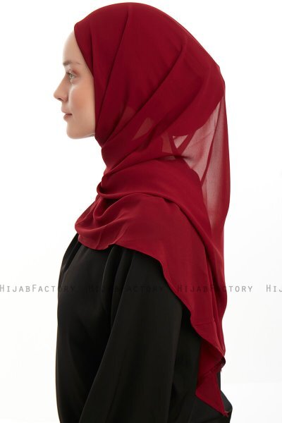 Sahar - Hijab Chiffon One Piece Burdeos