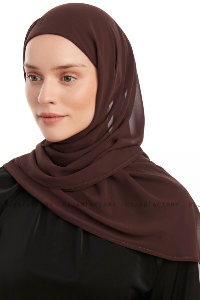 Sahar - Hijab Chiffon One Piece Marrón