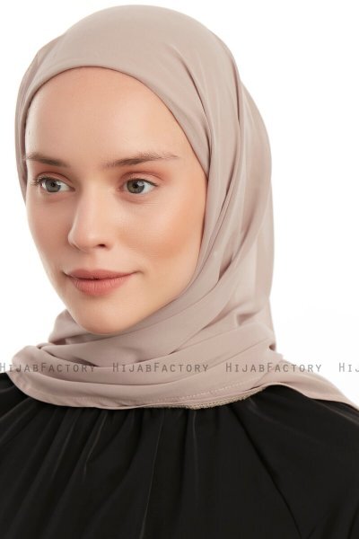 Sahar - Hijab Chiffon One Piece Taupe Claro