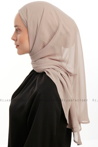 Sahar - Hijab Chiffon One Piece Taupe Claro