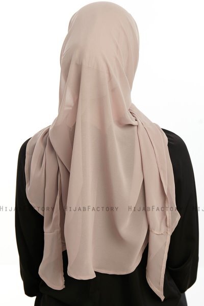 Sahar - Hijab Chiffon One Piece Taupe Claro