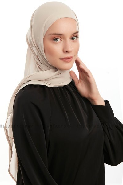 Sahar - Hijab Chiffon One Piece Beige Claro