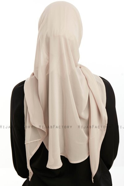 Sahar - Hijab Chiffon One Piece Beige Claro