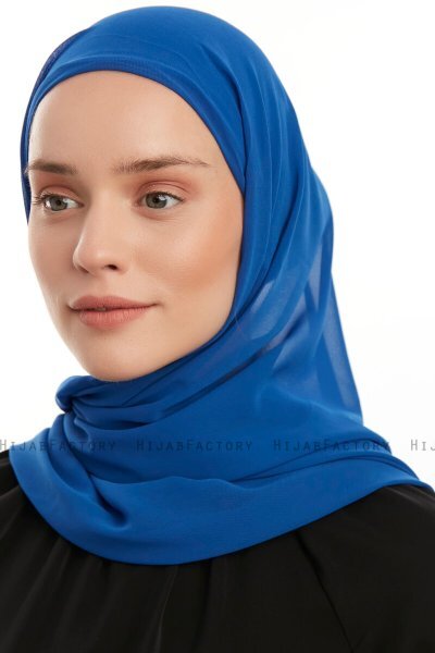Sahar - Hijab Chiffon One Piece Azul