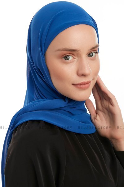 Sahar - Hijab Chiffon One Piece Azul