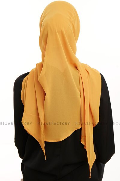 Sahar - Hijab Chiffon One Piece Mostaza
