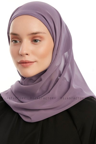 Sahar - Hijab Chiffon One Piece Morado Oscuro
