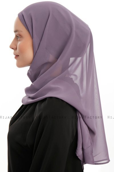 Sahar - Hijab Chiffon One Piece Morado Oscuro